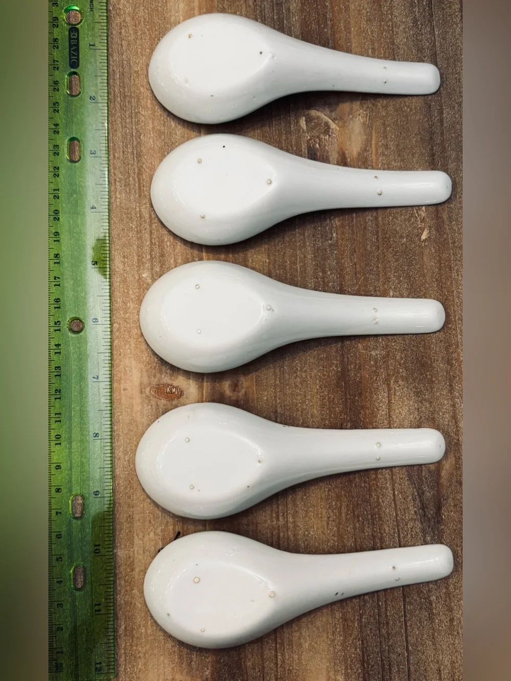 Decorative Golden Dragon Porcelain Hand Painted Spoon Set Gold-Trim White (5)